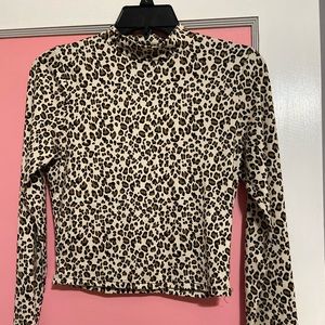 Cheetah High Neck Long Sleeve